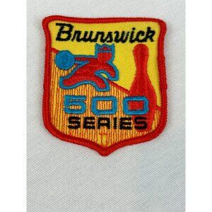 Vintage Brunswick 500 Series Bowling Patch Shield Shape